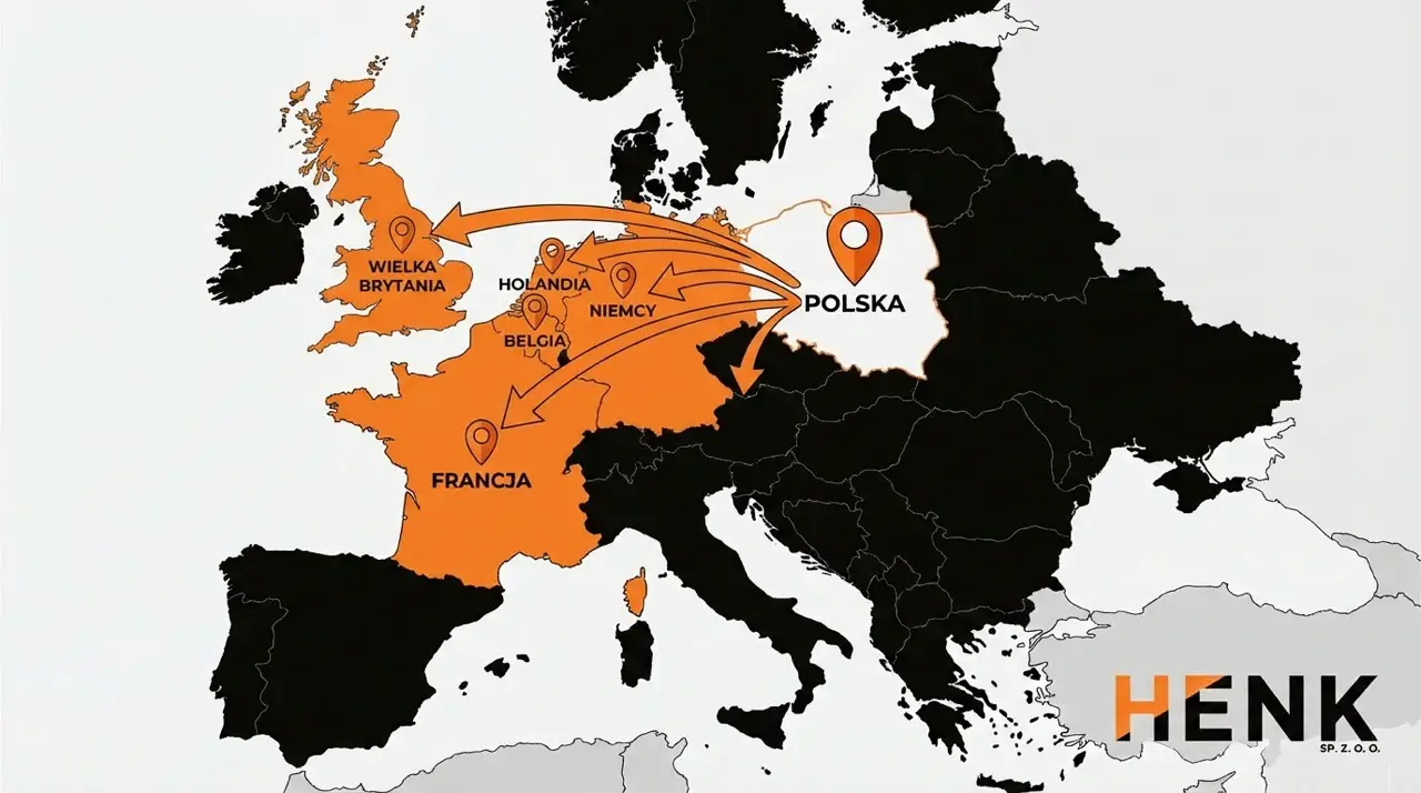 Mapa obszaru działań HENK
